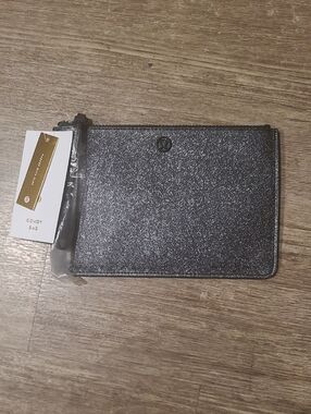 Lululemon Glitter Zip Pouch - Black NWT New